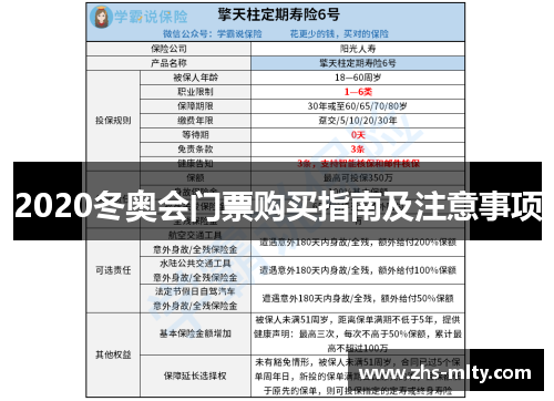 2020冬奥会门票购买指南及注意事项